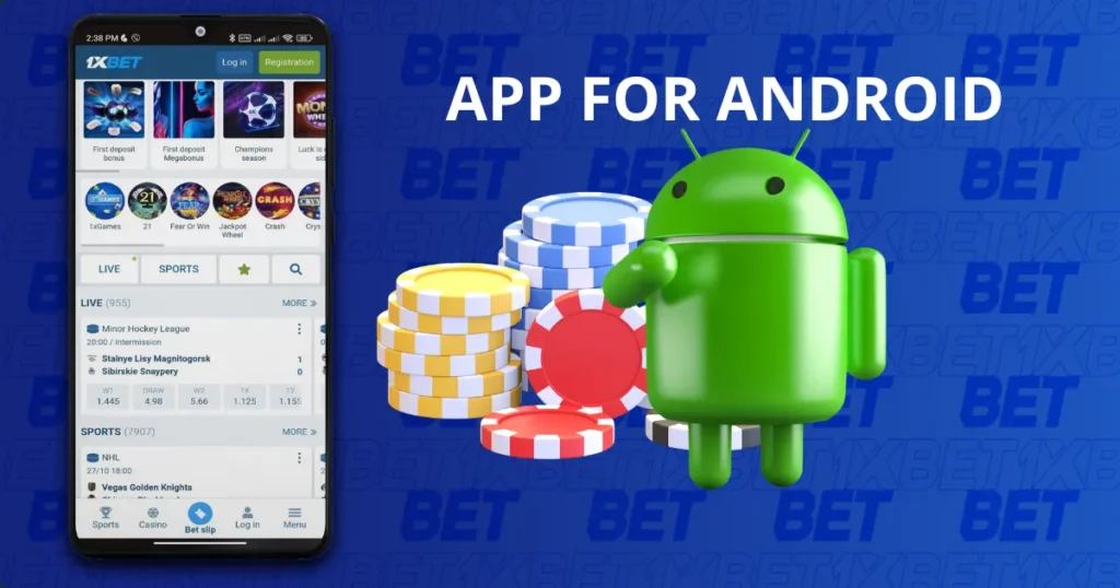 1xBet Japan の Android デバイス用モバイル アプリケーション